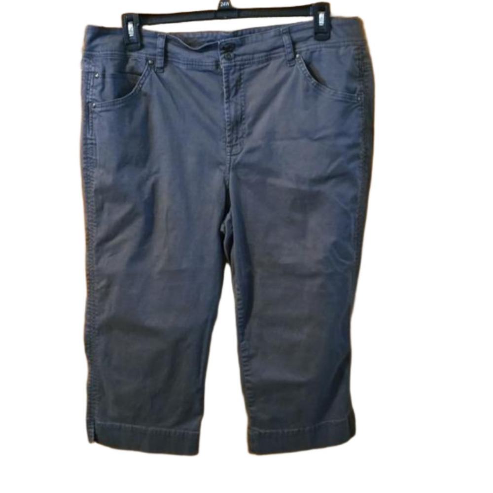 Bandolinoblu Capris Pants Women size 20W Olive 5 Pockets